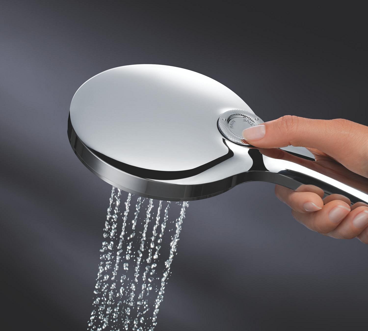 Para de dus Grohe 26574000, dus SmartActive 130, diametru 130 mm, 3 functii, montaj universal, racord 1/2'', crom [7]