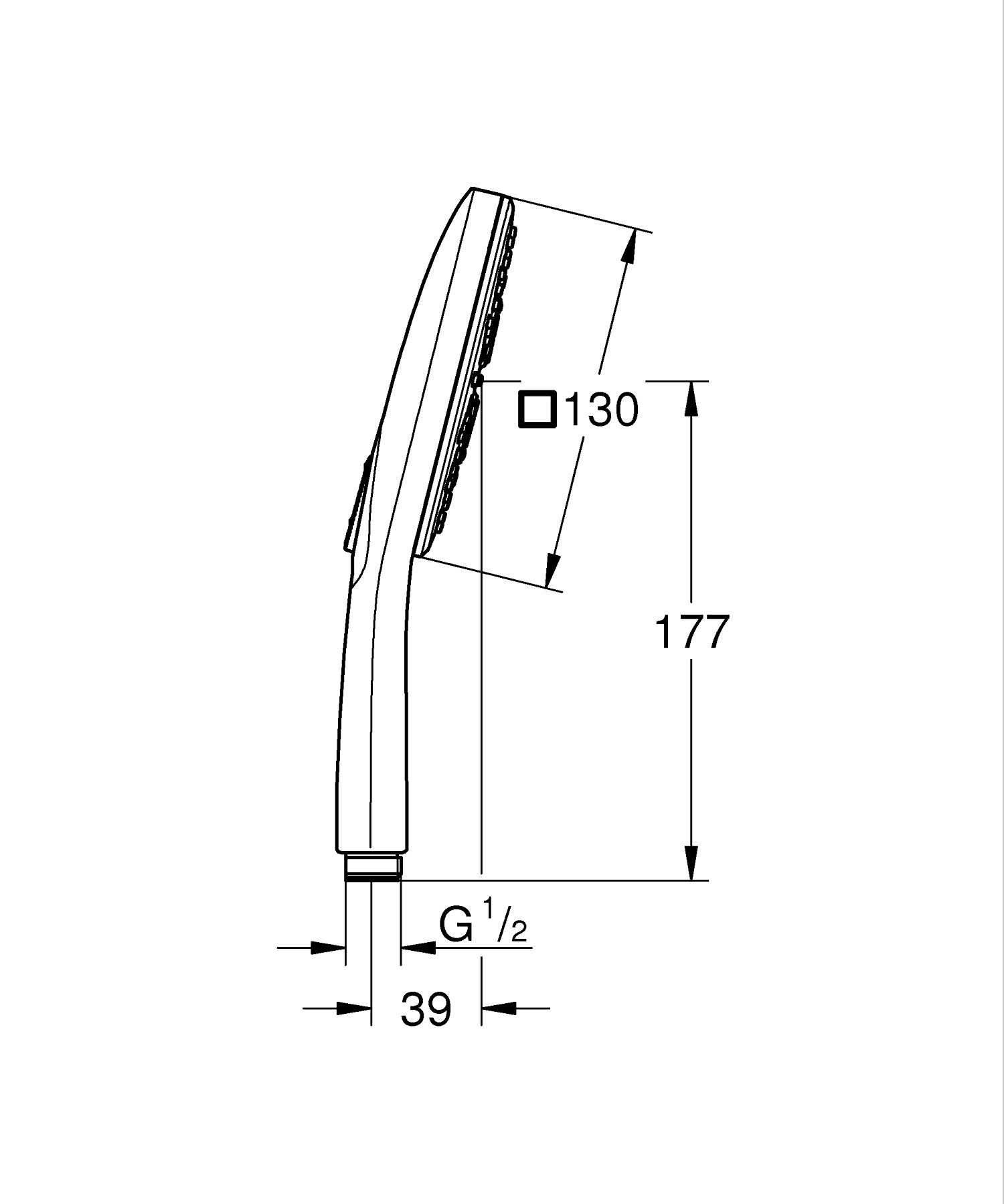 Para de dus Grohe 265822430, dus SmartActive 310 Cube, diametru 130 mm, 3 functii, debit 8.5, montaj universal, negru [4]