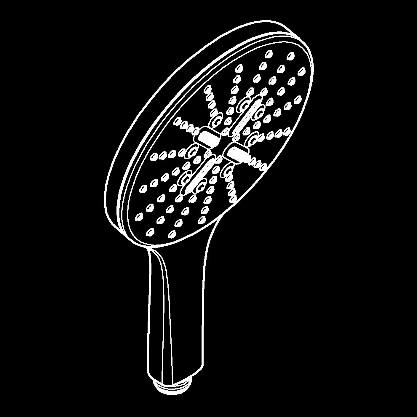 Para de dus Grohe 265972430, dus SmartActive, diametru 150 mm, 3 functii, debit 8.5, montaj universal, negru [9]