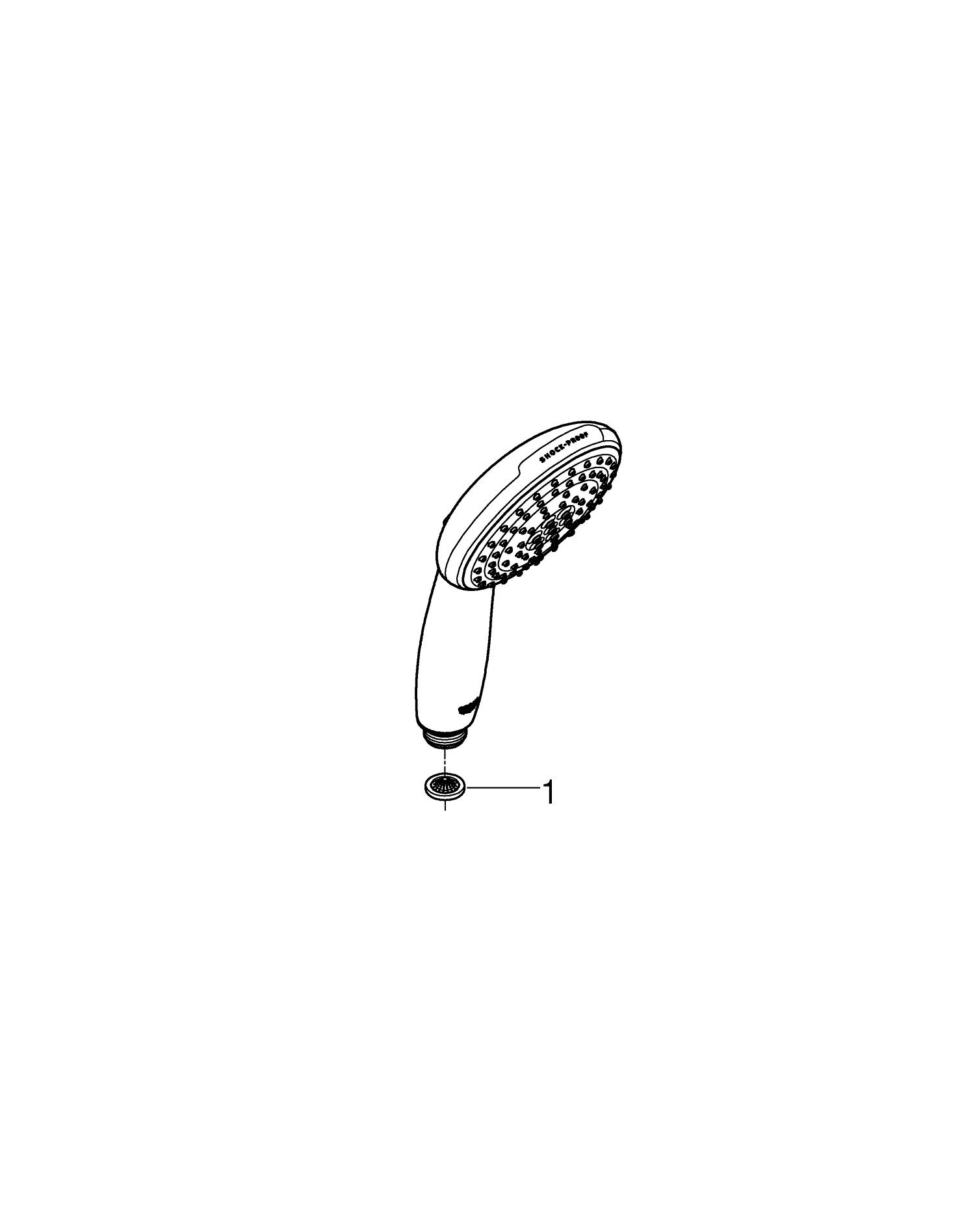 Para de dus Grohe 269122433, dus Tempesta 110, diametru 110 mm, 2 functii, montaj universal, racord 1/2'', negru [6]