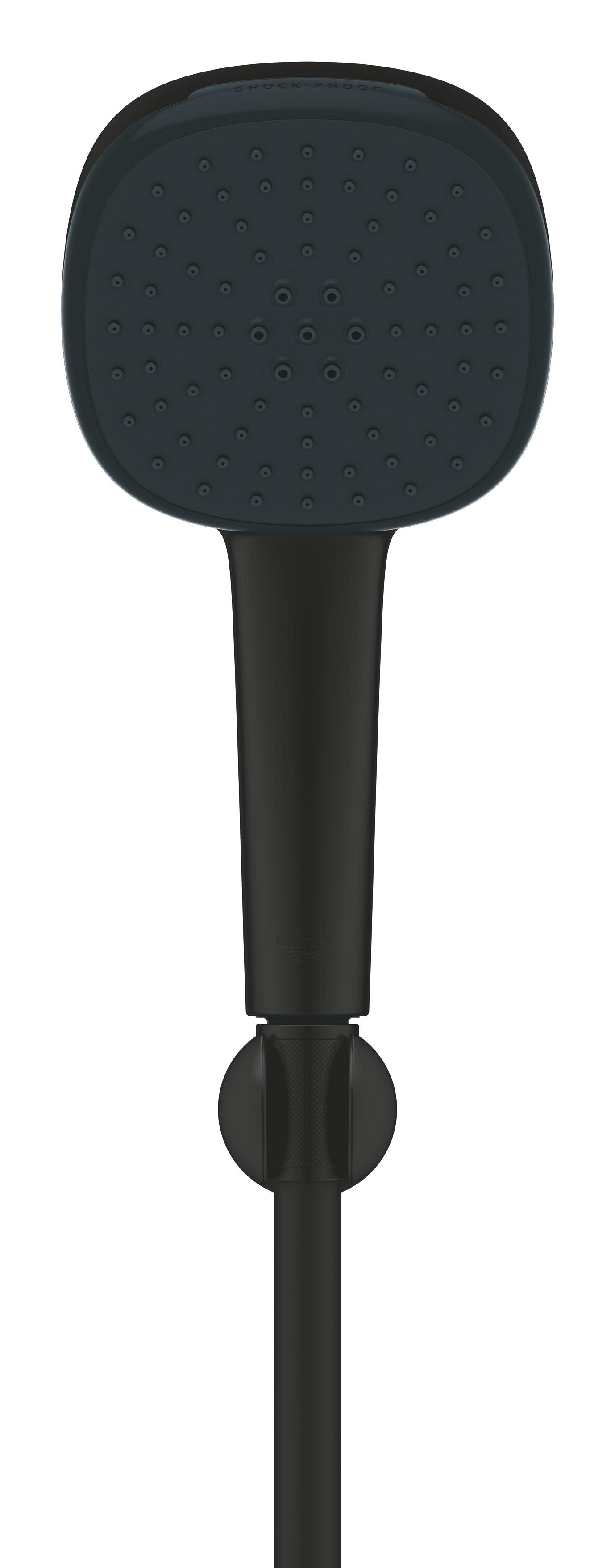 Set para de dus 263992431, Para dus Vitalio Cube 110, diametru 100 mm, 2 functii, montaj universal, negru [1]