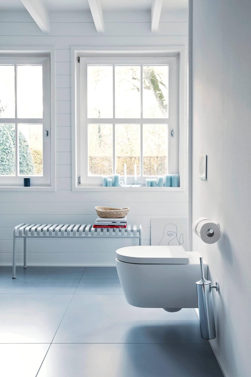 Set perie WC Duravit 0099461000, Perie Starck T, tip instalare pe perete, elemente fixare ascunse, crom [3]