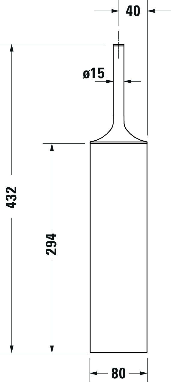 Set perie WC Duravit 0099451000, Perie Starck T, tip instalare pe podea, elemente fixare ascunse, crom [2]