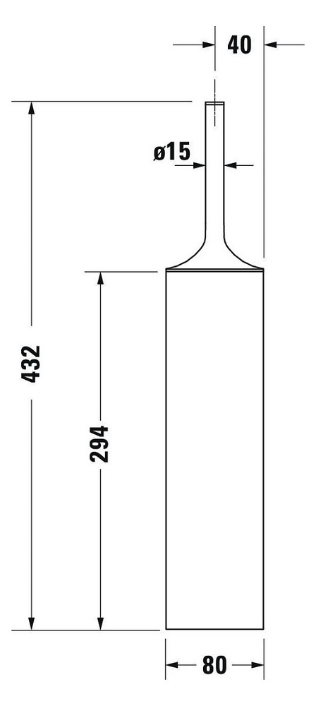 Set perie WC Duravit 0099453400, Perie Starck T, numar orificii instalare 2, tip instalare pe podea, auriu [2]