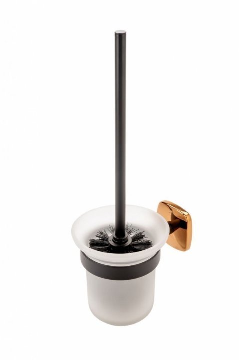 FDesign Perie wc fdesign merida fd6-mrd06-25, montare pe perete, fixare ascunsa, alama, mat, negru / cupru