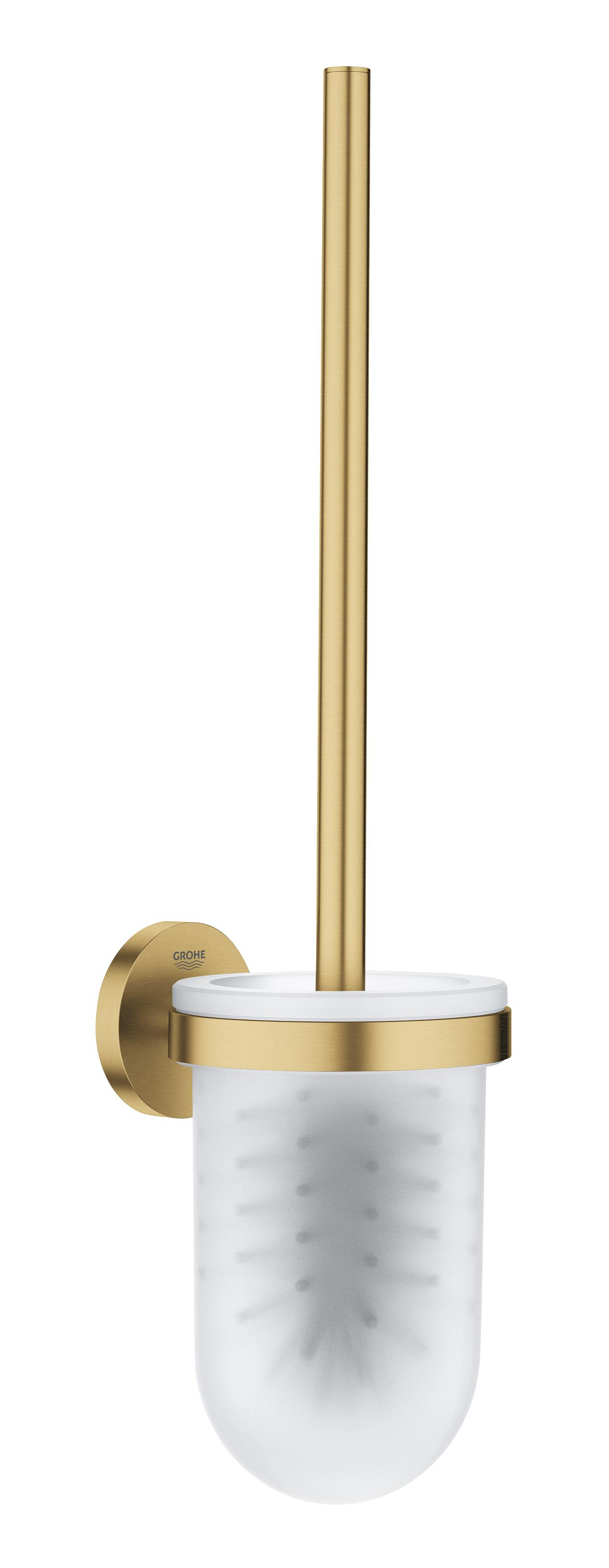 Perie WC Grohe 41185GN0, 121 mm, 398 mm, 2 orificii instalare, pe perete, metal, sticla, elemente fixare ascunse, Auriu
