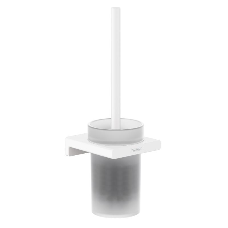 Hansgrohe Perie wc hangrohe addstoris 41752700, pe perete, metal, sticla, mat, alb