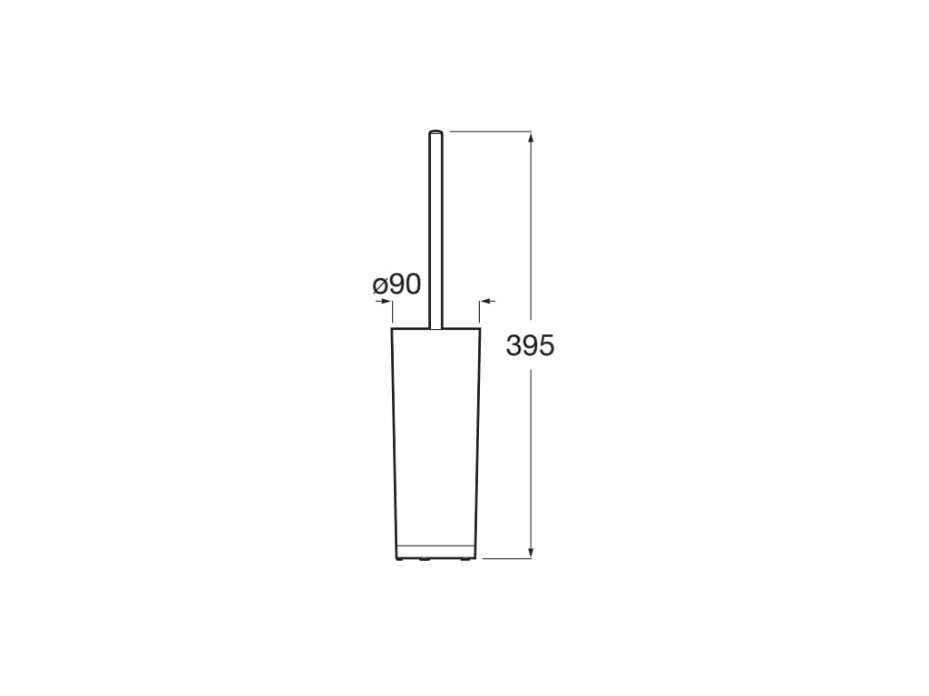 Set perie WC Roca A817735NB0, Perie Sonata, tip instalare pe podea, elemente fixare ascunse, seria Sonata, negru [1]