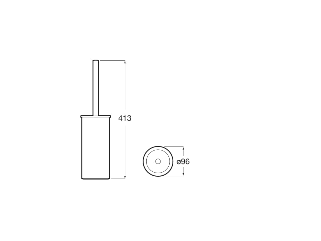 Set perie WC Roca A817038CN0, Perie Tempo, tip instalare pe podea, elemente fixare ascunse, seria Tempo, negru [1]