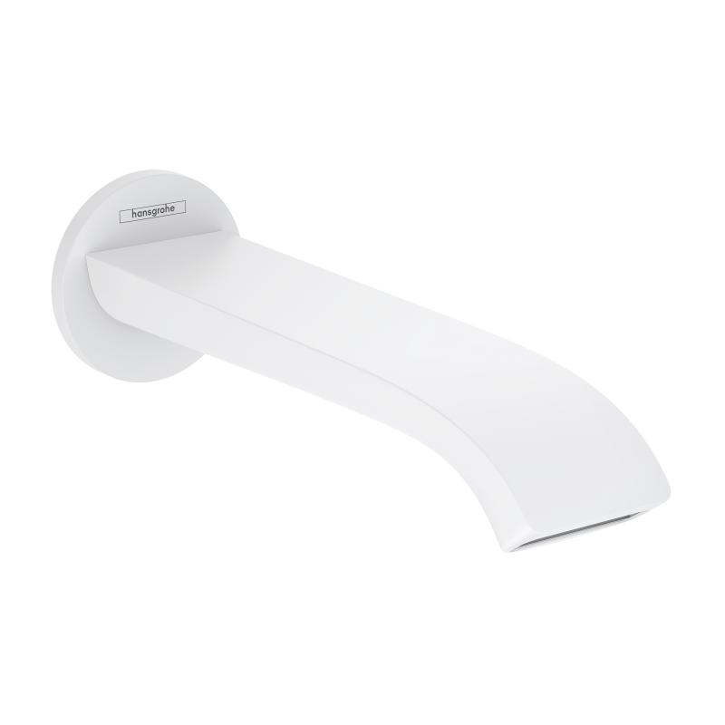 Hansgrohe Pipa cada hansgrohe vivenis 75410700, 1/2'', proiectie waterfall, 202 mm, ornament, mat, alb