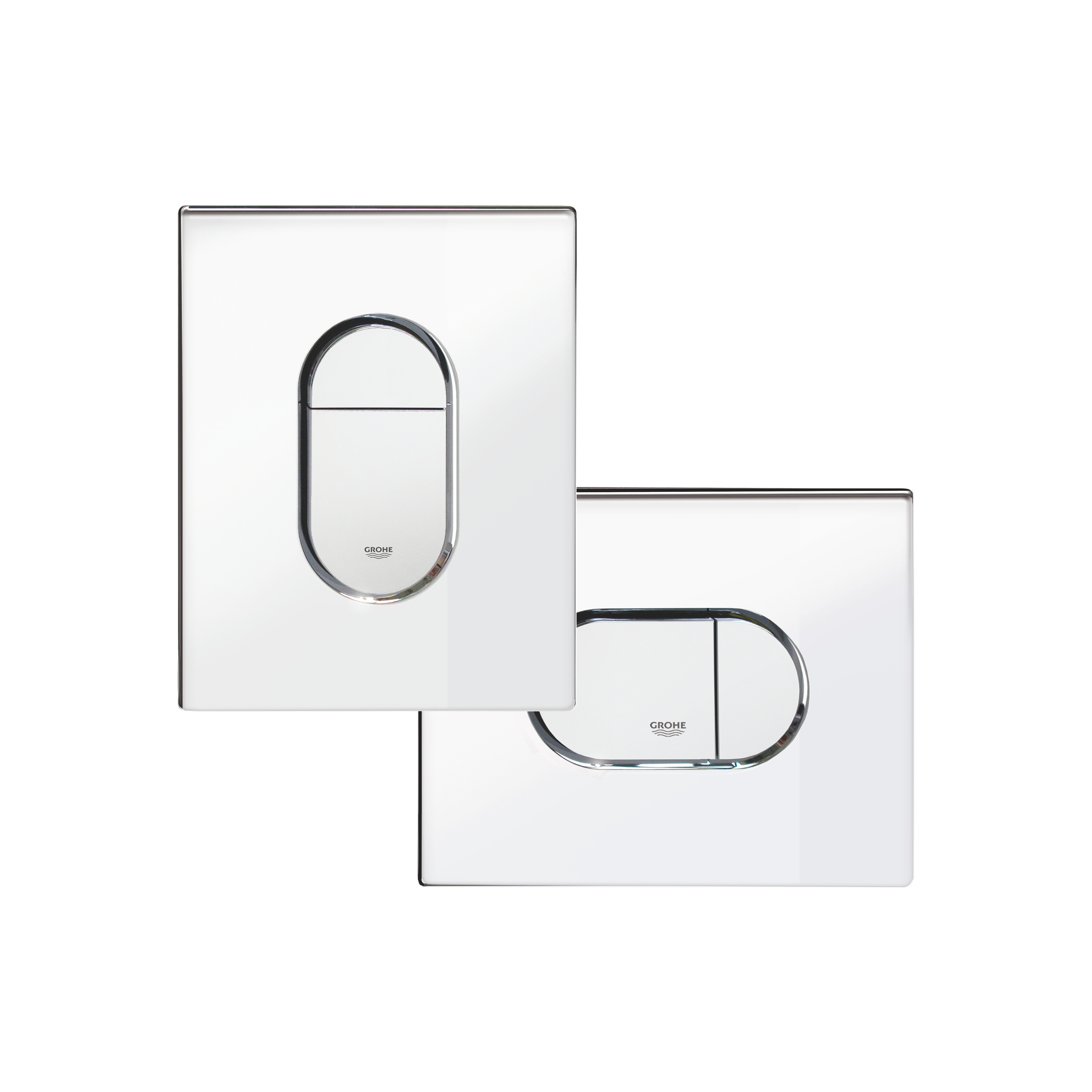 Clapeta WC Grohe 38844000, 156 mm, 197 mm, functie eco, orizontala, verticala, incastrat pentru tip rezervor, Crom