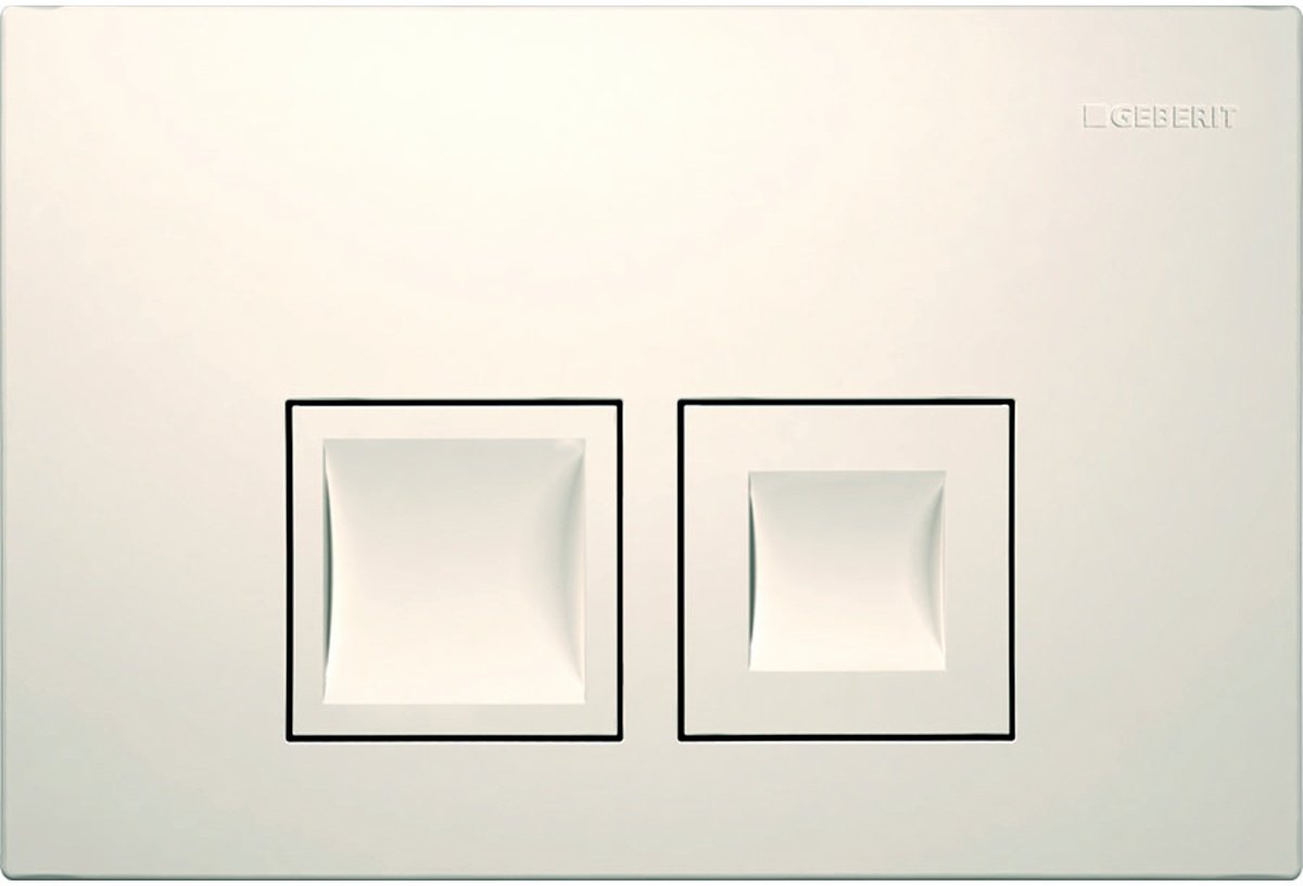 Geberit  Placa de actionare wc geberit delta35 115.135.11.5, dubla spalare, orizontala, 246 x 164 mm, abs, lucios, alb