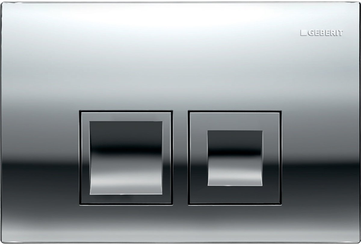 Geberit  Placa de actionare wc geberit delta35 115.135.21.5, dubla spalare, orizontala, 246 x 164 mm, abs, lucios, crom