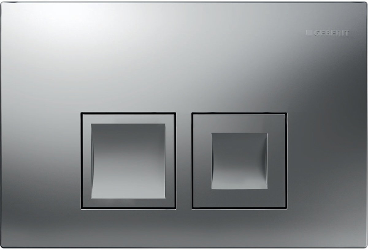 Geberit  Placa de actionare wc geberit delta35 115.135.46.5, dubla spalare, orizontala, 246 x 164 mm, abs, mat, crom