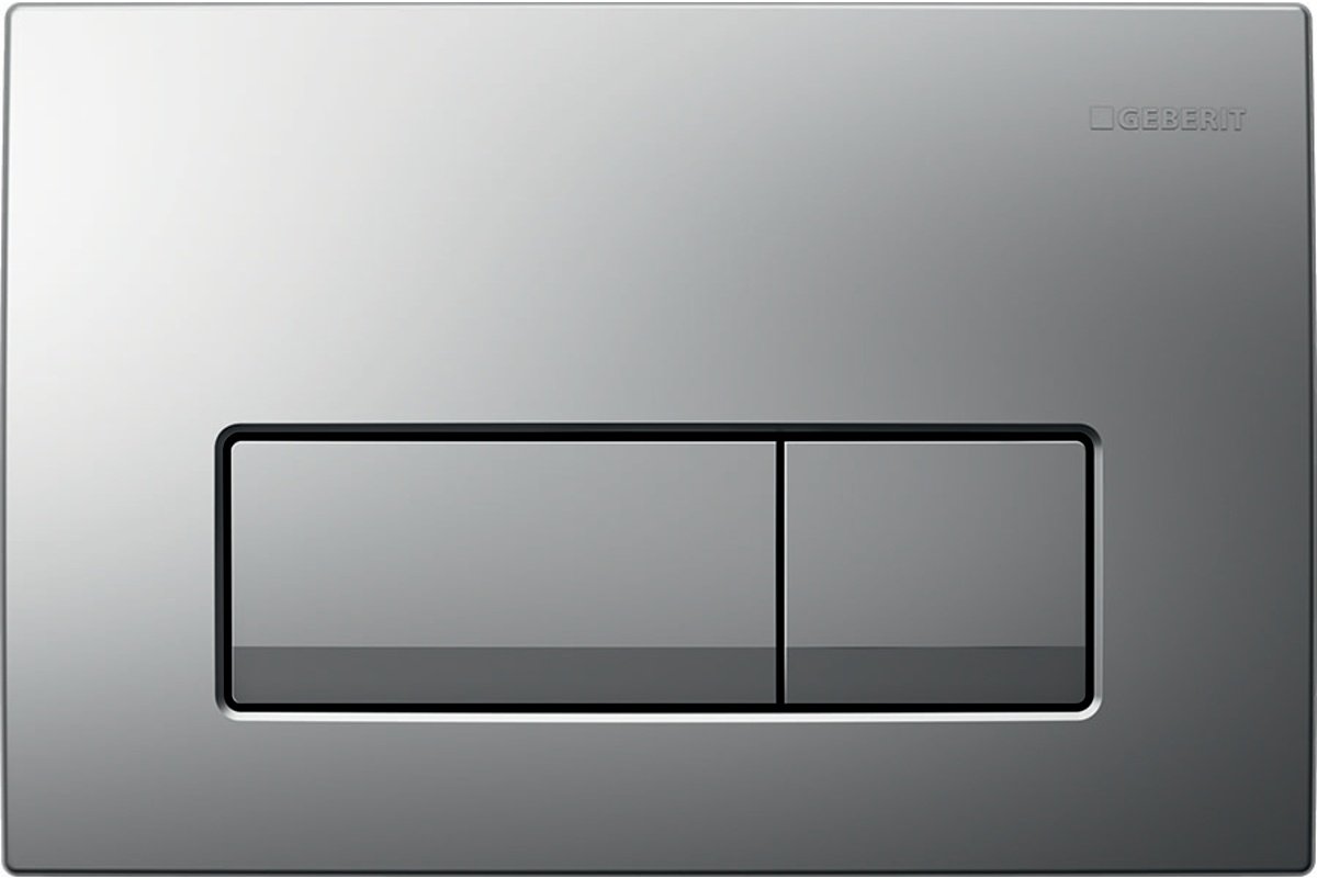 Geberit  Placa de actionare wc geberit delta50 115.119.46.1, dubla spalare, orizontala, 246 x 164 mm, abs, mat, crom
