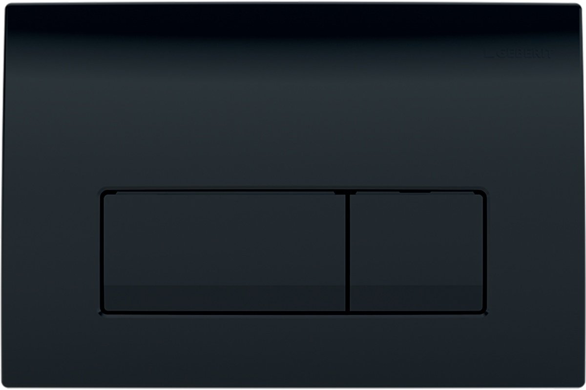 Geberit  Placa de actionare wc geberit delta50 115.119.dw.1, dubla spalare, orizontala, 246 x 164 mm, abs, lucios, negru