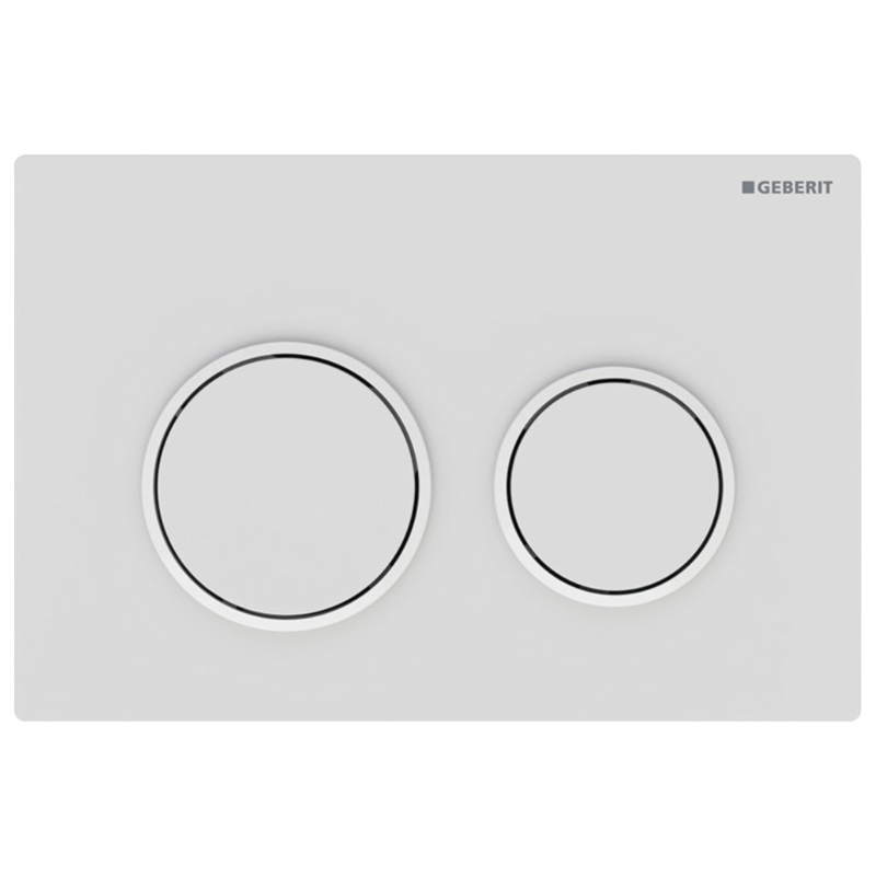Geberit  Placa de actionare wc geberit omega20 115.085.01.1 dubla, orizontala, 212 x 142 mm, abs, mat, alb