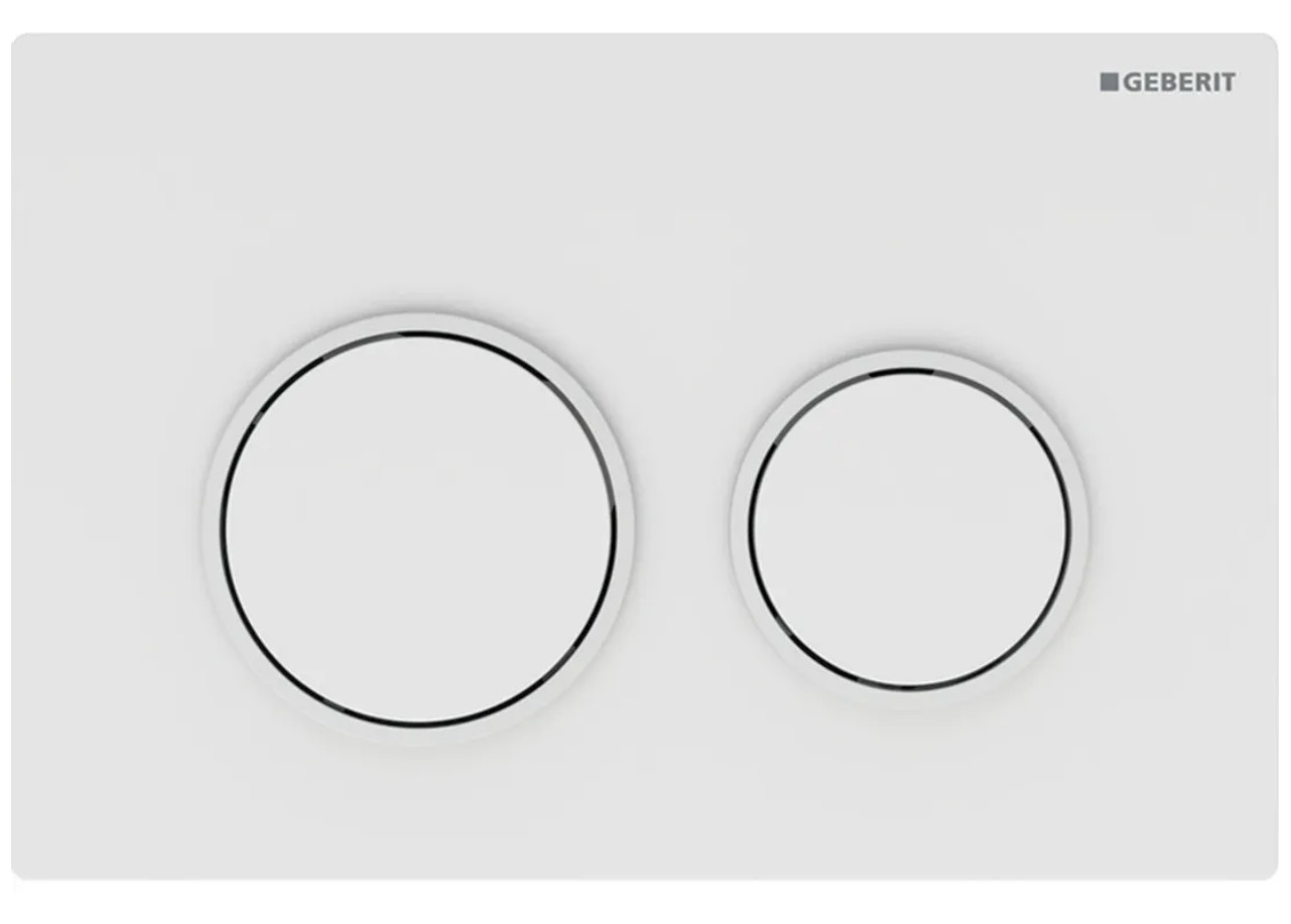 Geberit  Placa de actionare wc geberit omega20 115.085.11.1, dubla, orizontala, 212 x 142 mm, abs, lucios, alb