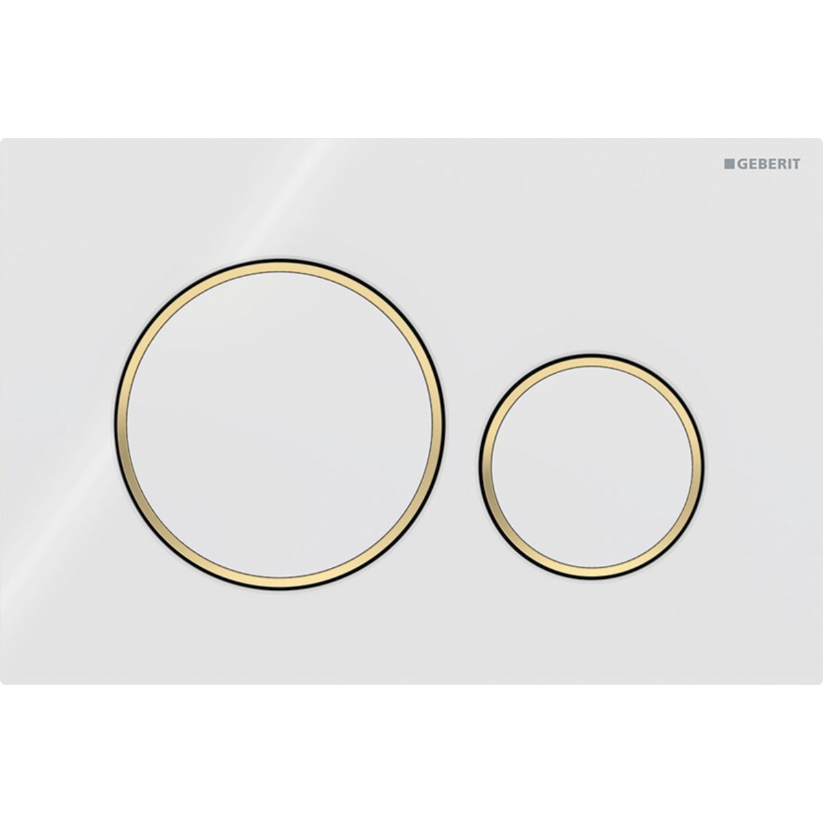Geberit  Placa de actionare wc geberit sigma20 115.882.kk.1, dubla spalare, orizontala, 246 x 164 mm, abs, alb/auriu