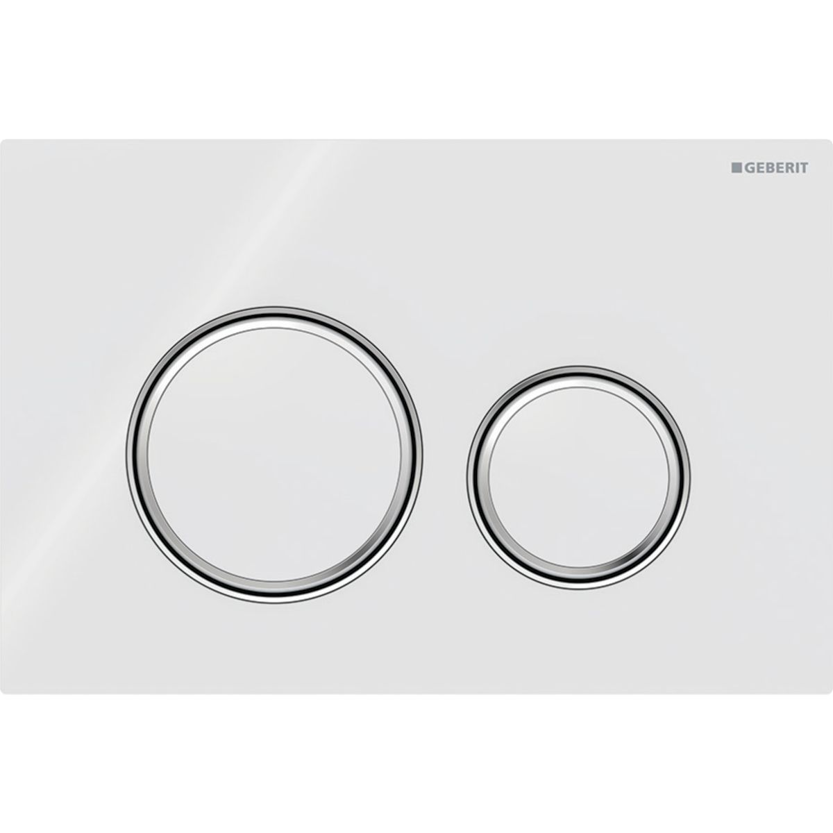 Geberit  Placa de actionare wc geberit sigma21 115.884.si.1, dubla spalare, orizontala, 246 x 164 mm, sticla/abs, alb/crom