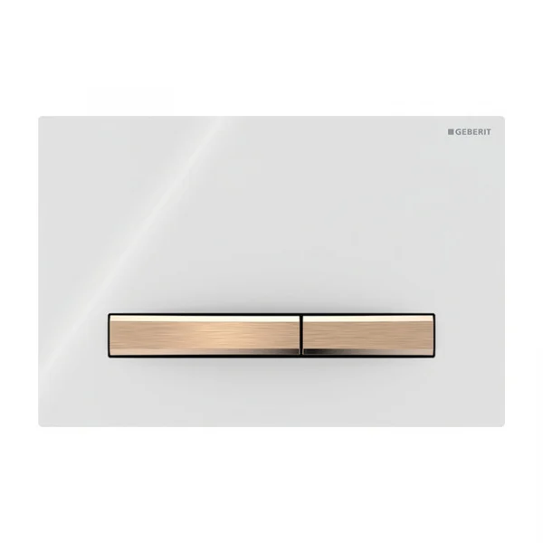 Geberit  Placa de actionare wc geberit sigma50 115.670.11.2, dubla spalare, orizontala, 246 x 164 mm, abs/metal, alb/cupru