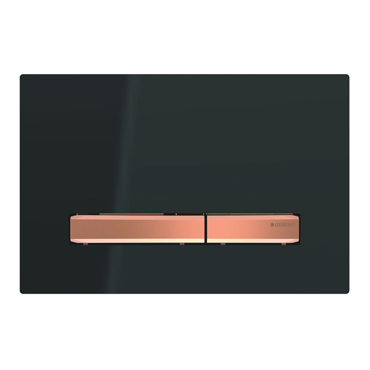 Geberit  Placa de actionare wc geberit sigma50 115.670.dw.2, dubla, orizontala, 246 x 164 mm, metal, mat, negru/cupru