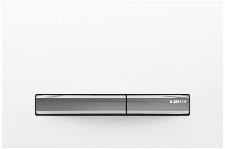 Geberit  Placa de actionare wc geberit sigma50 115.788.11.2, dubla spalare, orizontala, 246 x 164 mm, metal/abs, alb/crom