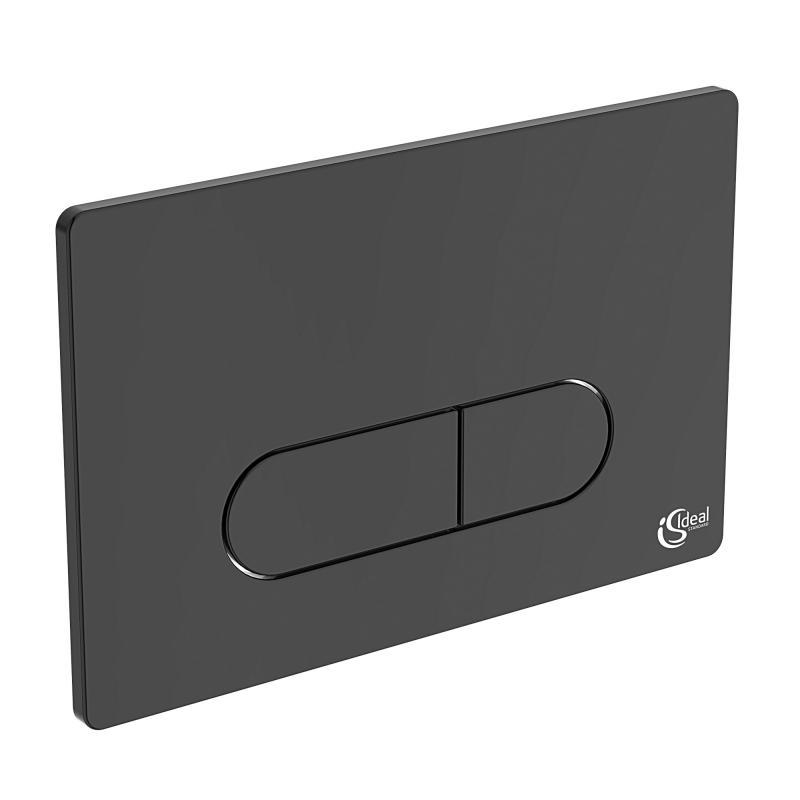 Ideal Standard Placa de actionare wc ideal standard oleas m1 r0115a6, dubla spalare, orizontala, 234 x 154 mm, abs, negru