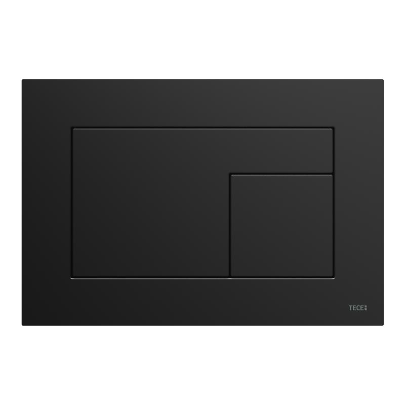 Tece  Placa de actionare wc tece velvet 9240732, dubla, orizontala, 220 x 150 mm, fenix, mat, negru