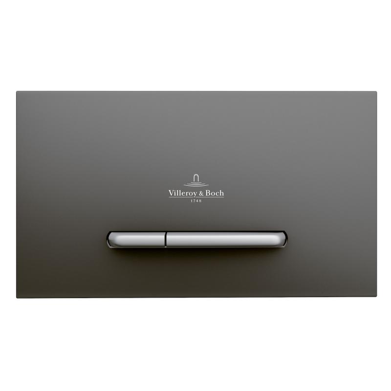 Villeroy and Boch Clapeta wc villeroy & boch viconnect, dubla, orizontala, 253 x 145 mm, abs, lucios, antracit/crom, 922169d8