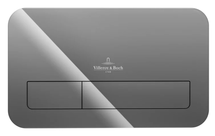 Villeroy and Boch Clapeta wc villeroy & boch viconnect, dubla, orizontala, 269 x 161 mm, sticla, lucios, gri, 922400ra
