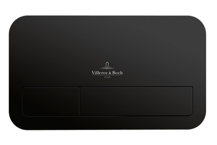 Villeroy and Boch Clapeta wc villeroy & boch viconnect, dubla, orizontala, 253 x 145 mm, abs, mat, negru, 922490an