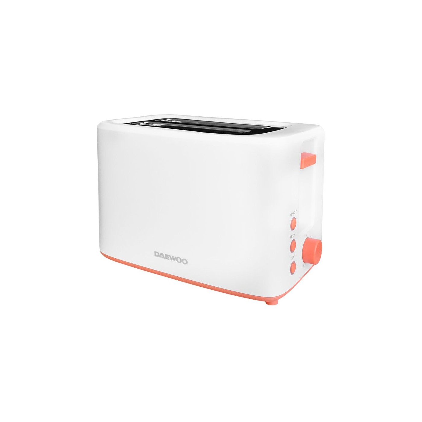 Prajitor paine Daewoo DBT70W, 900 W, 6 trepte, 280 mm, 180 mm, 190 mm, 0.95 kg, 2 felii, functie decongelare, Alb