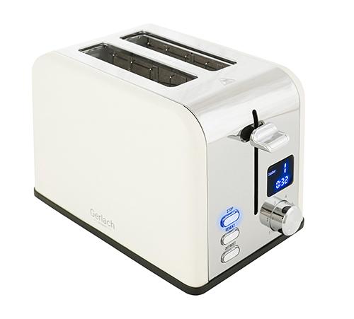 Gerlach Prajitor paine gerlach, 1100 w, 2 felii, lcd, putere variabila, bej, gl3221c