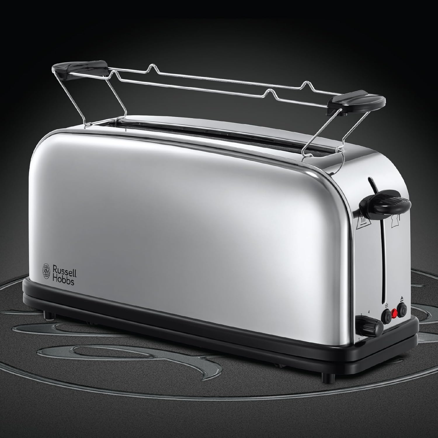 Russell Hobbs Prajitor paine russel hobbs chester, 1000 w, 2 felii, fanta lunga, decongelare, inox, 23510-56