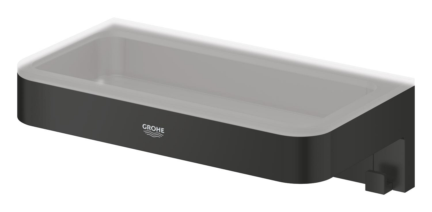 Raft Grohe 411072430, baie Start Cube, tip instalare pe perete, design modern, fixare sigura, negru [1]