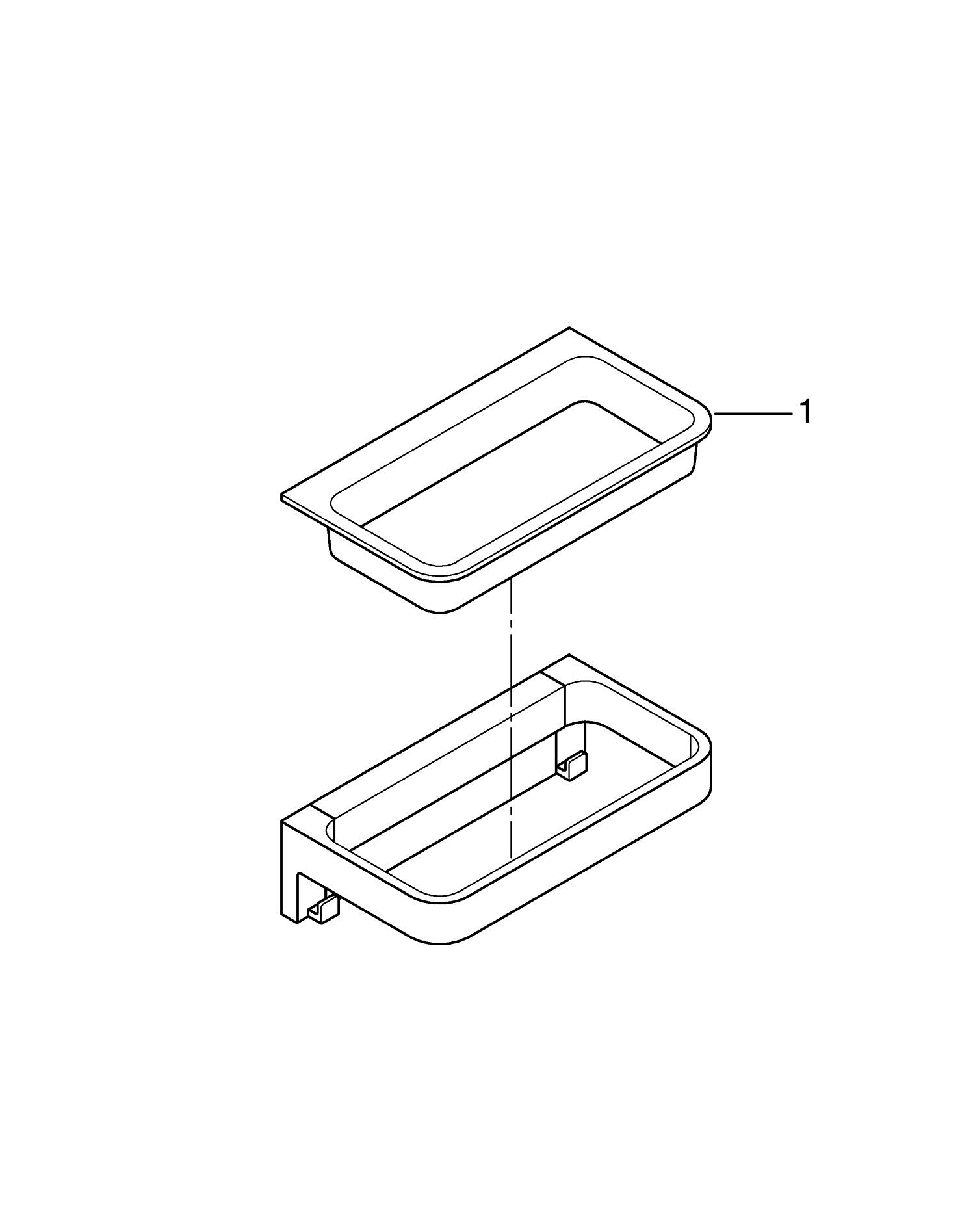 Raft Grohe 41107000, baie Start Cube, tip instalare pe perete, numar orificii instalare 2, elemente fixare ascunse, crom [3]