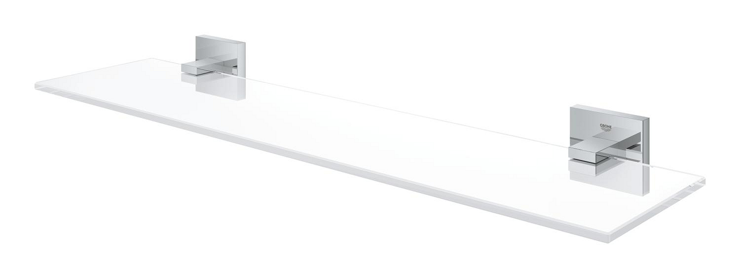 Raft baie Grohe 41109000, 500 mm, 145 mm, 2 orificii instalare, pe perete, metal, elemente fixare ascunse, Crom