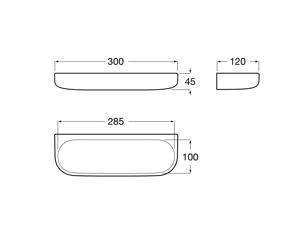 Etajera Roca A3870Z1000, Raft baie Onda, numar orificii instalare 2, design modern, fixare sigura, alb [1]