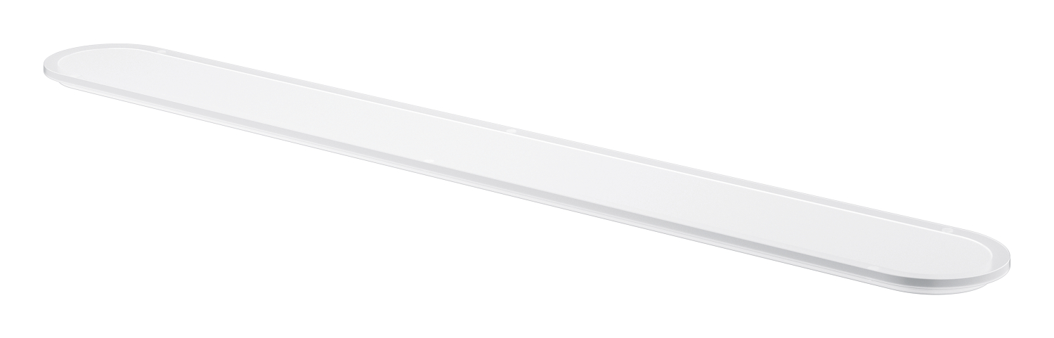 Raft Grohe 41057000, 600 mm, 75 mm, 2 orificii instalare, pe suport, sticla, elemente fixare ascunse, Alb