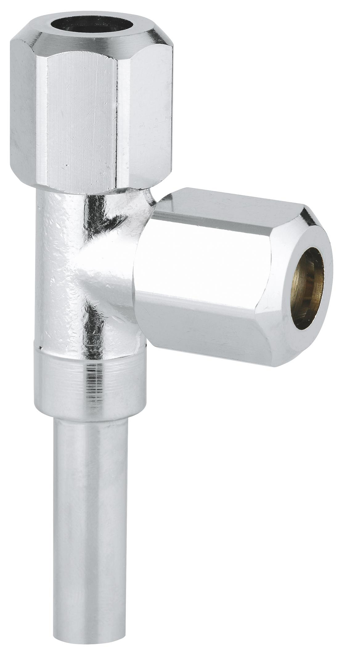 Grohe Ramnificatie in t grohe eggemann, 3/8'' x 3/8'' x 3/8'', metal, crom, 41007000