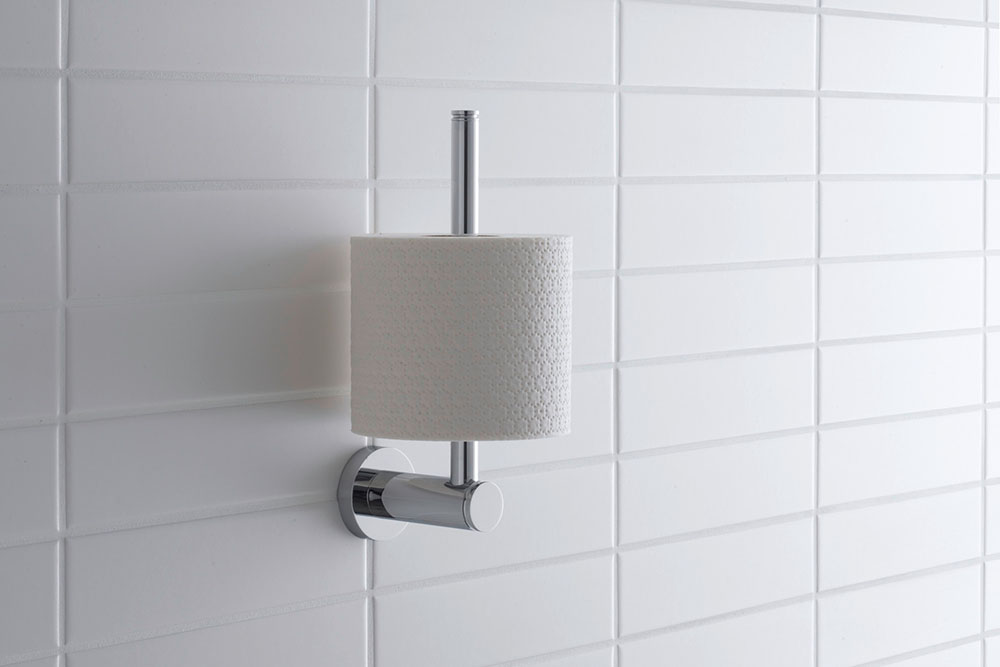 Rezerva hartie Duravit 0099151000, igienica D-Code, tip instalare pe perete, numar orificii instalare 2, crom [1]