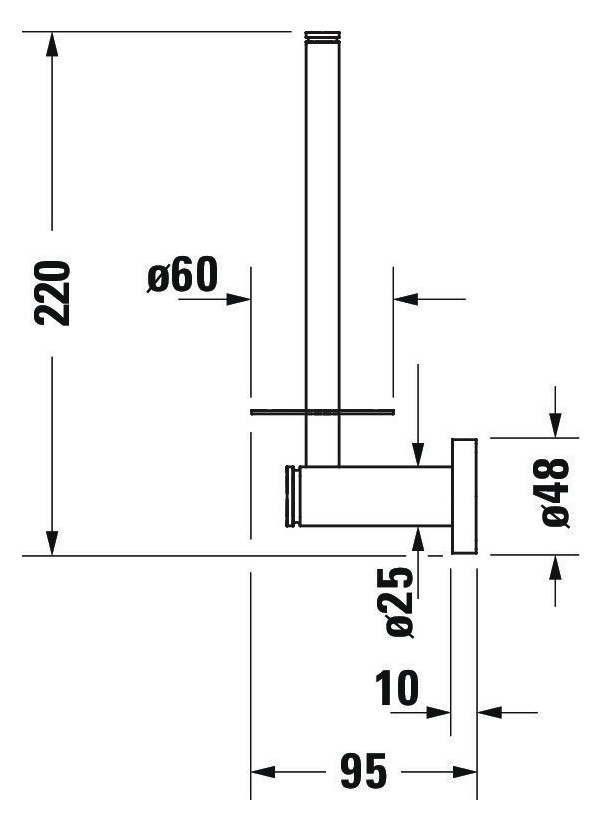 Rezerva hartie Duravit 0099151000, igienica D-Code, tip instalare pe perete, numar orificii instalare 2, crom [5]