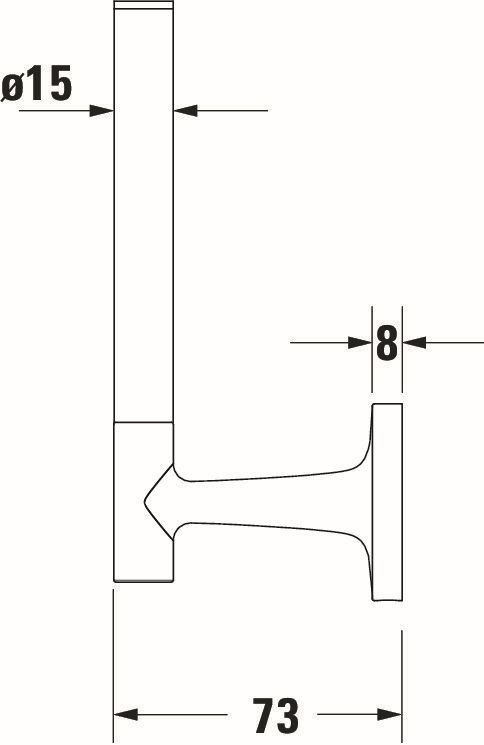 Rezerva hartie Duravit 0099390400, igienica Starck T, tip instalare pe perete, numar orificii instalare 2, bronz [3]