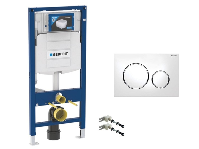 Geberit  Rezervor wc geberit sigma, incastrat, cadru, elemente montaj, clapeta alb lucios, 111.300.00.5-2st