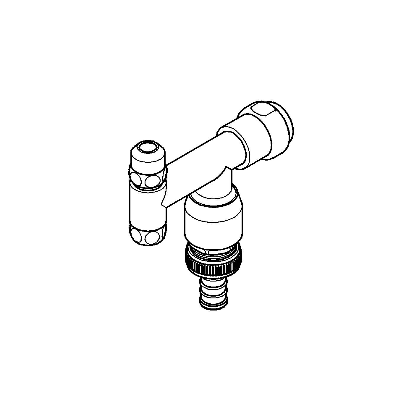 Robinet coltar Grohe 41033000, 105 mm, 133 mm, 1 nr iesiri, 3/8 diametru alimentare, 3/8 diametru iesire 1, Crom