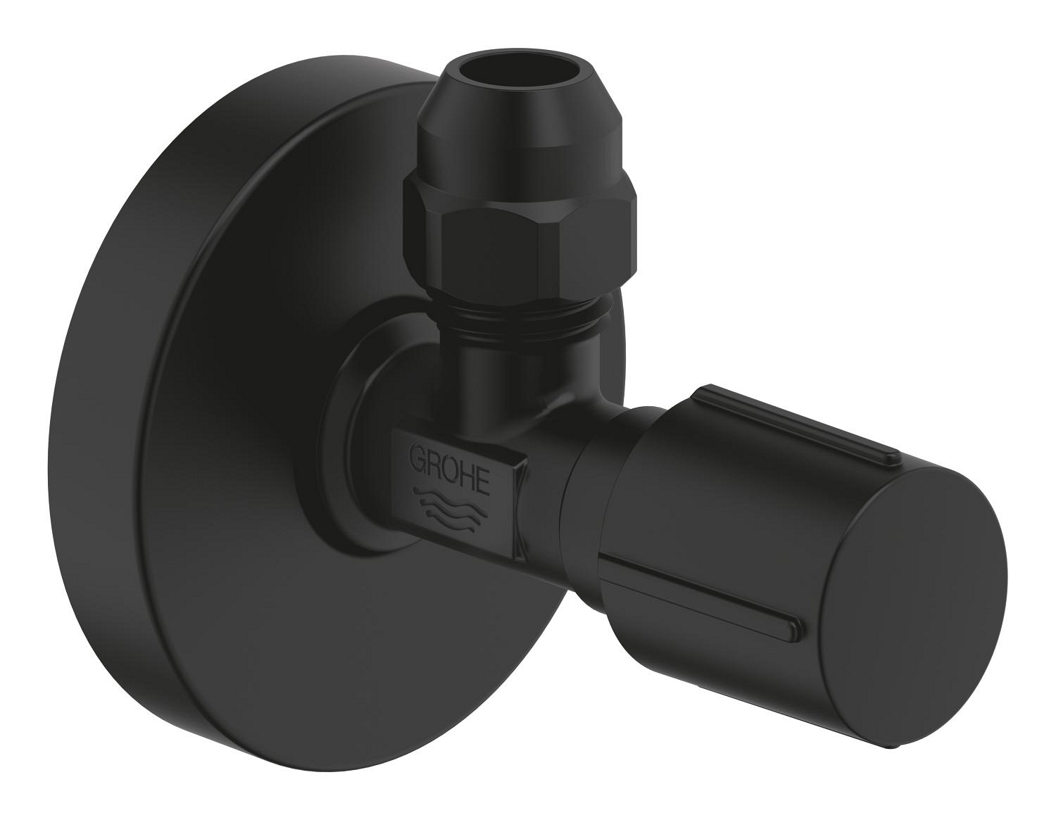 Grohe Robinet ventil grohe 22074kf0, 1/2'' x 3/8'', 1 iesire, negru, compensare, ornament, mat, negru