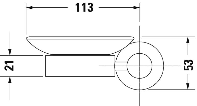 Savoniera Duravit 0099171000, D-Code, tip instalare pe perete, numar orificii instalare 2, elemente fixare ascunse, crom [4]