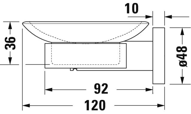 Savoniera Duravit 0099181000, D-Code, tip instalare pe perete, numar orificii instalare 2, elemente fixare ascunse, crom [6]