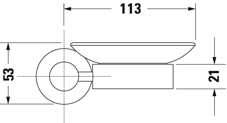 Savoniera Duravit 0099181000, D-Code, tip instalare pe perete, numar orificii instalare 2, elemente fixare ascunse, crom [7]